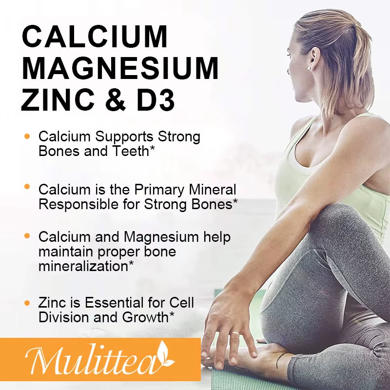 Calcium Magnesium Zinc with Vitamin D3 for Bone & Nerve Health