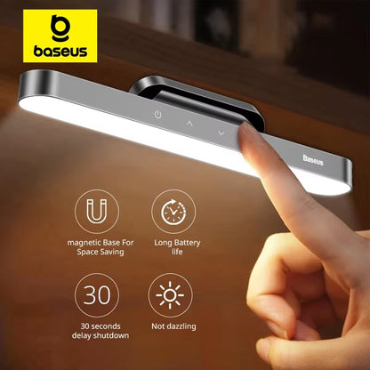 Magnetic LED Table Lamp with Stepless Dimming, Rechargeable