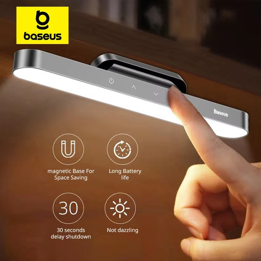 Magnetic LED Table Lamp with Stepless Dimming, Rechargeable