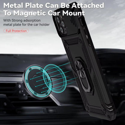 "iPhone 11 Case with Lens Cover & Kickstand Drop Protection"
