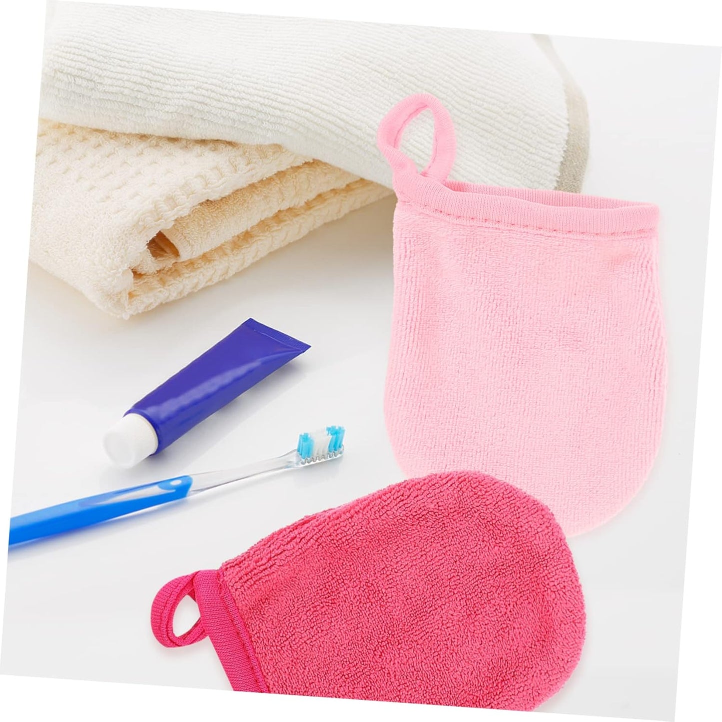 20-Pack Facial Cleansing Mitts - Soft Makeup Remover Towels for Face & Oil Wash