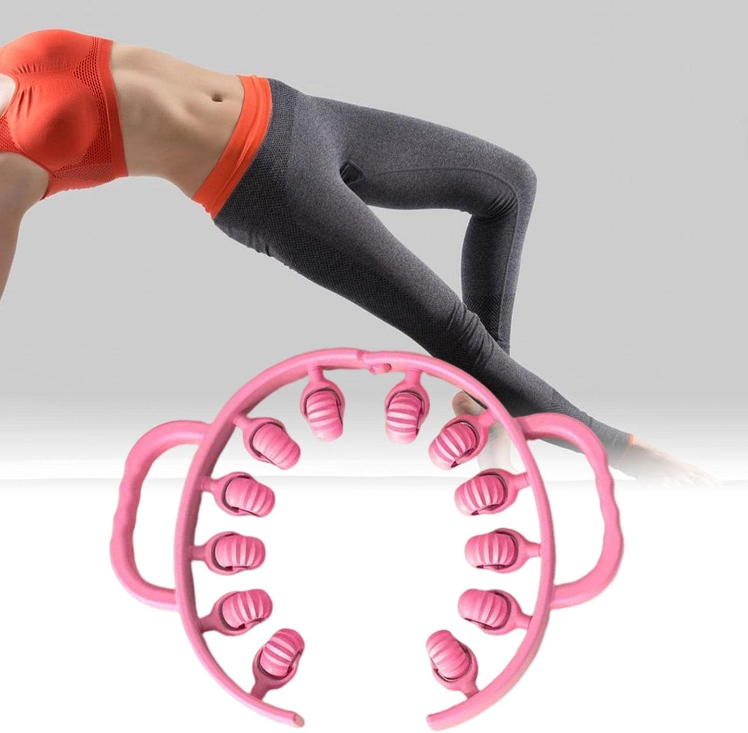 12-Wheel Handheld Leg Massager – Muscle Roller Tool