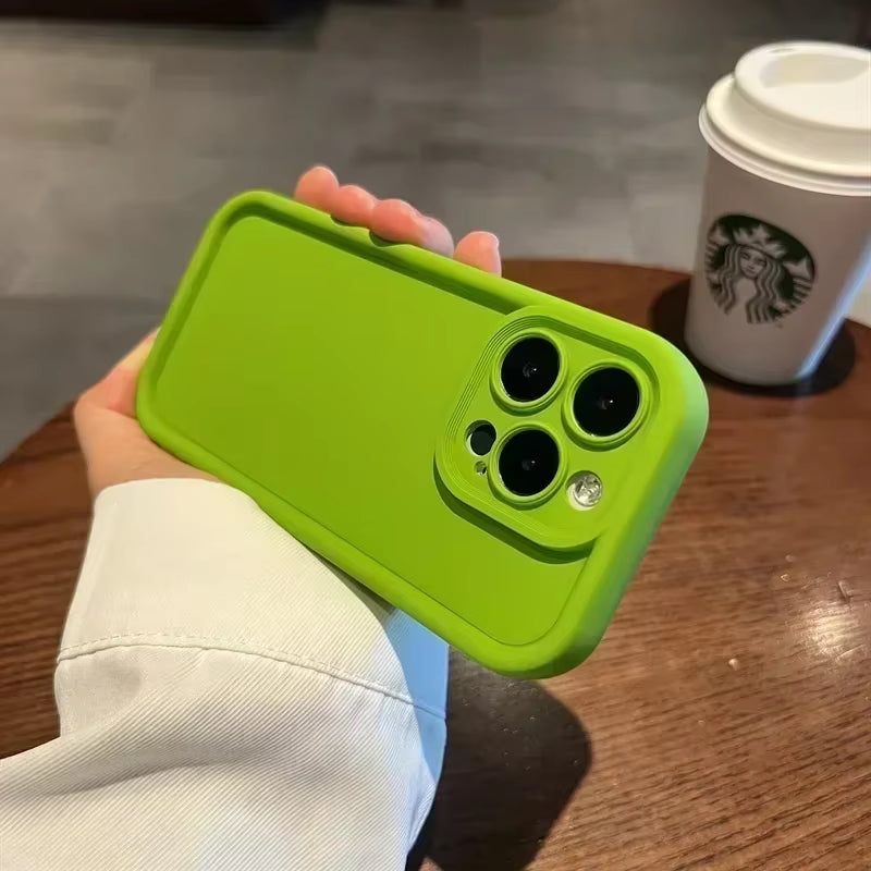 "Luxury Matte Silicone iPhone Case Shockproof Bumper Cover"