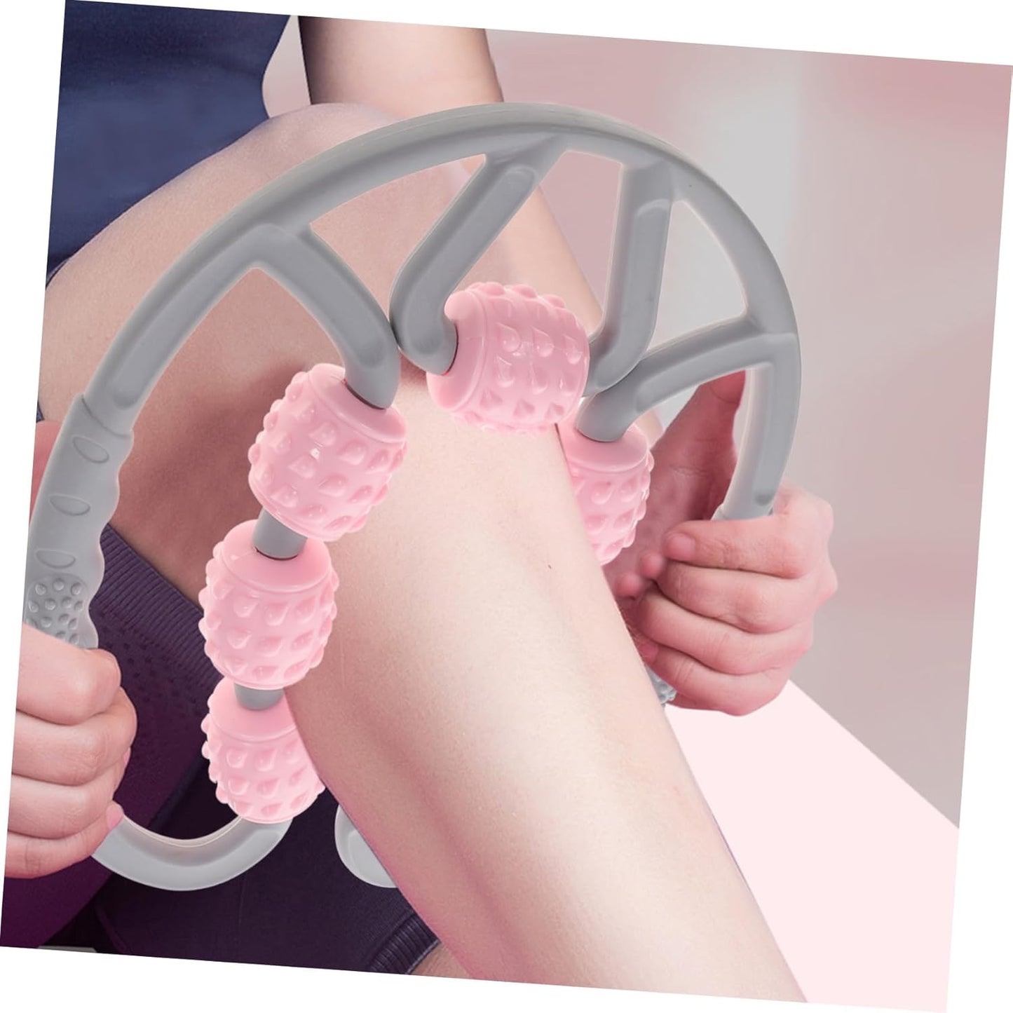 Seven-Wheel Deep Tissue Massage Roller – Handheld Muscle Relaxation Tool