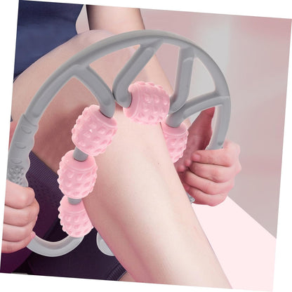 Seven-Wheel Deep Tissue Massage Roller – Handheld Muscle Relaxation Tool