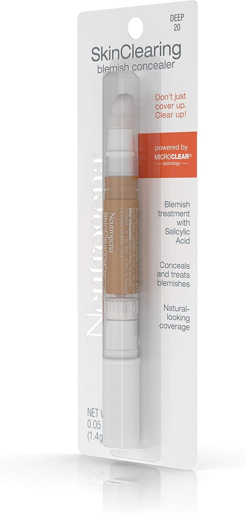 Blemish Concealer with Salicylic Acid – Oil-Free, Non-Comedogenic, Deep 20