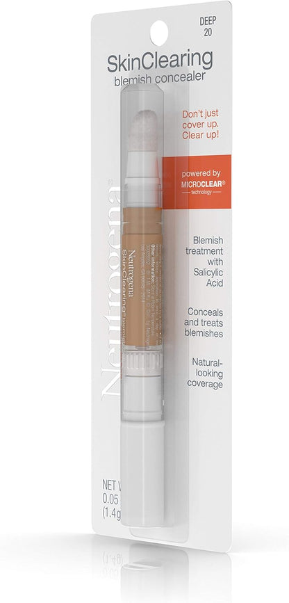 Blemish Concealer with Salicylic Acid – Oil-Free, Non-Comedogenic, Deep 20
