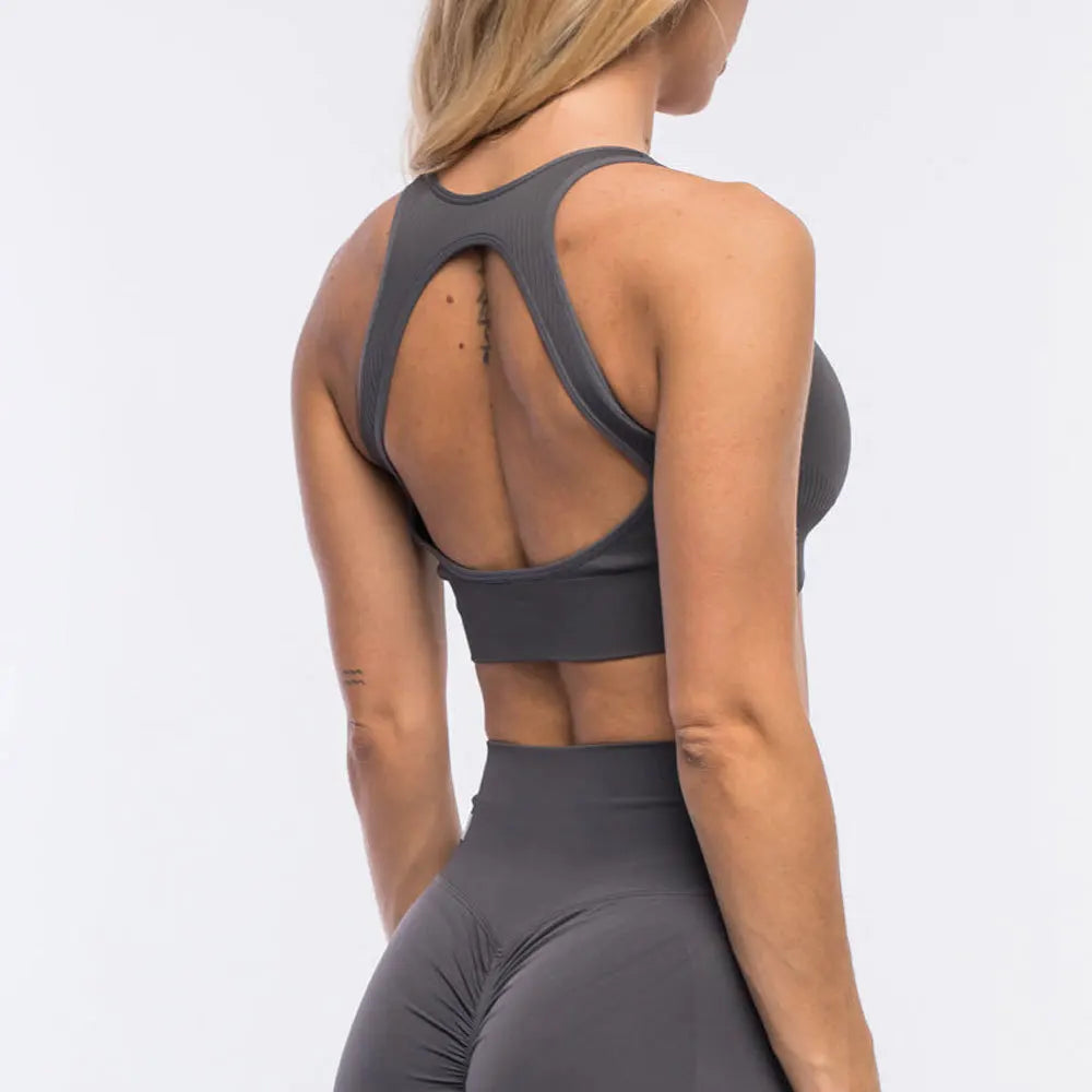 Pericic Seamless Top Backless Bra Without Bones Female Underwear Women Cropped Tank Top Jogging Bra Women Crop Top Sportwear