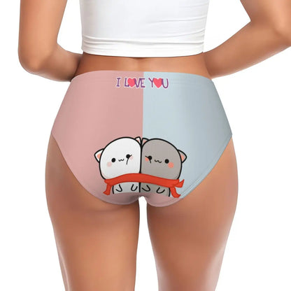 Custom Women’s Mochi Cat Peach & Goma Panties – Cute & Comfortable Briefs