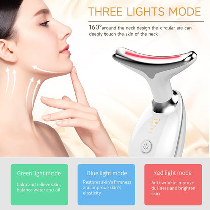 3-in-1 Firming Face & Neck Device – Double Chin Reducer, Massager