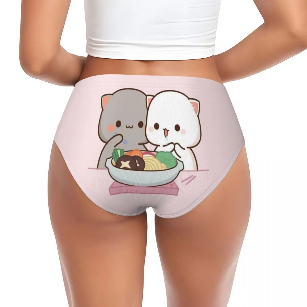 Custom Women’s Mochi Cat Peach & Goma Panties – Cute & Comfortable Briefs