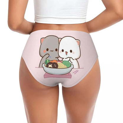 Custom Women’s Mochi Cat Peach & Goma Panties – Cute & Comfortable Briefs