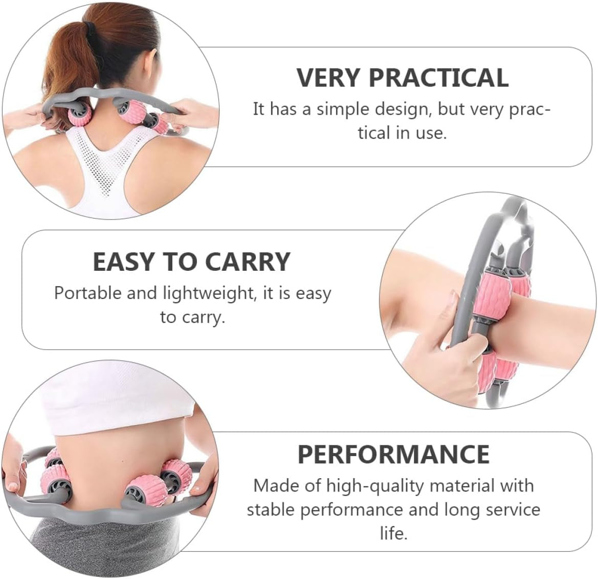 2Pcs Handheld Muscle Massager – Leg & Neck Relaxation