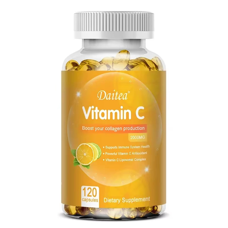 Vitamin C 2000mg, High Absorption, Immune & Collagen Booster