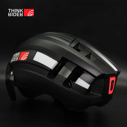 LED Bike Helmet with Magnetic Goggles & Taillight – Safety Helmet for Road & MTB Cycling