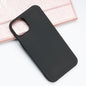 Black Matte Soft Silicone Phone Case for iPhone (All Models)