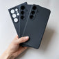 Matte Black Shockproof TPU Phone Case for Samsung Galaxy S24 Series