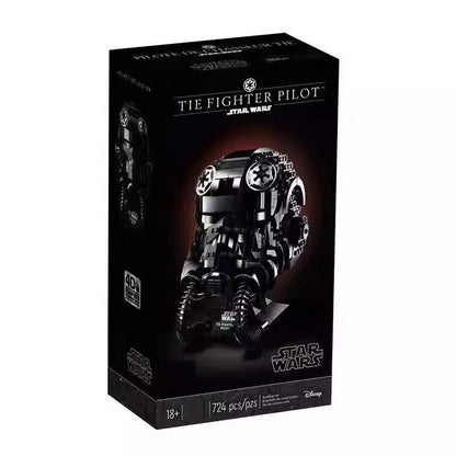 Space Battle Pilot Helmet Model – Building Block Set for Collectors & Kids