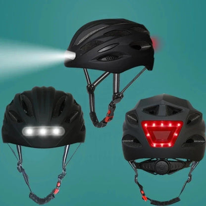 LED Cycling Helmet with Tail Light – Integrally Molded Outdoor Bike Helmet for Men