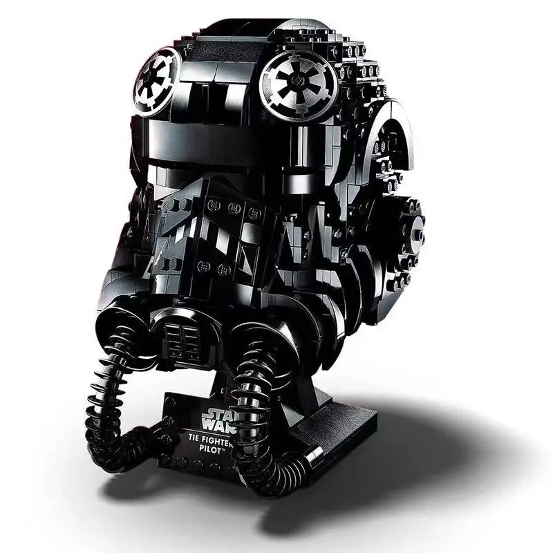 Space Battle Pilot Helmet Model – Building Block Set for Collectors & Kids