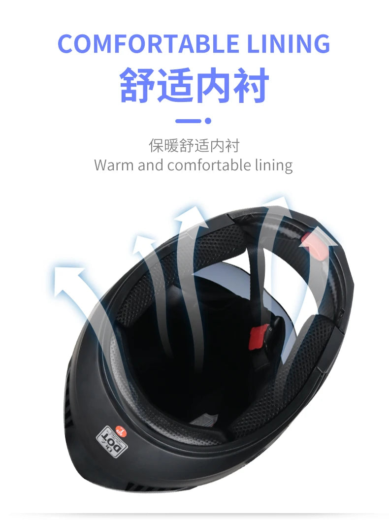 Dual Lens Full Face Motorcycle Helmet – Flip-Up Design for Racing & Downhill