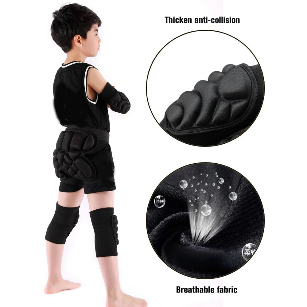 Thick Sponge Knee Pads & Elbow Sleeves for Kids Sports
