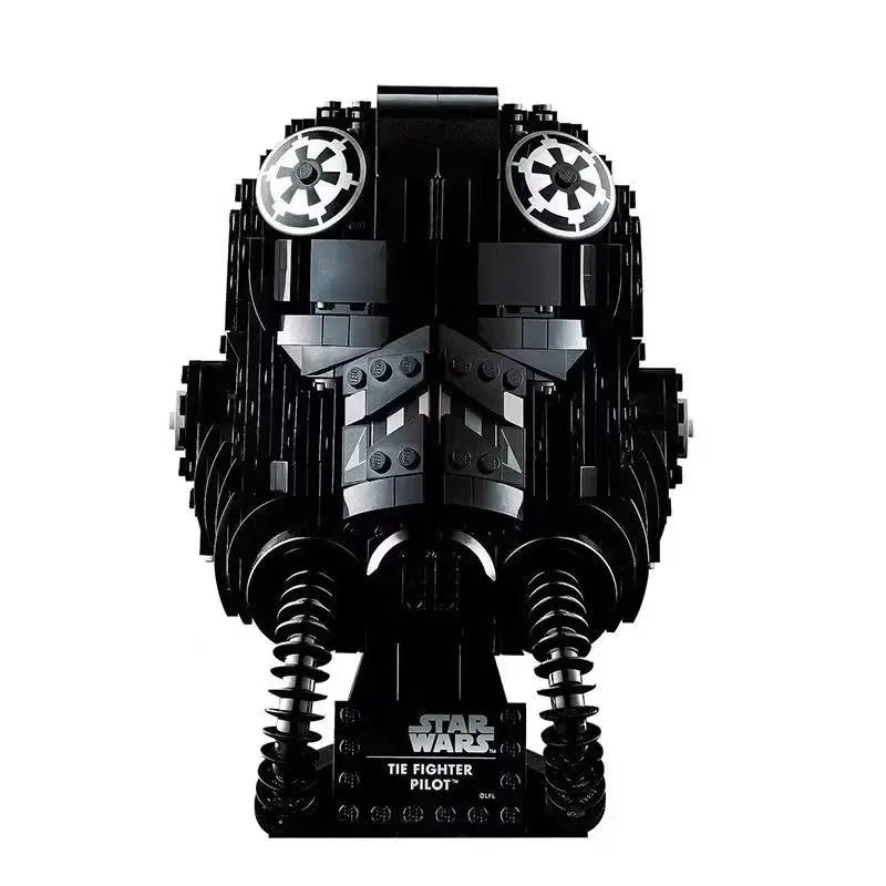 Space Battle Pilot Helmet Model – Building Block Set for Collectors & Kids