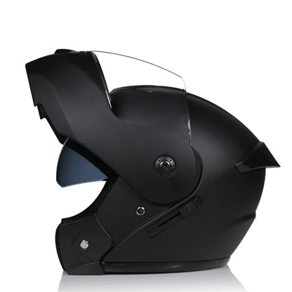 Dual Lens Full Face Motorcycle Helmet – Flip-Up Design for Racing & Downhill