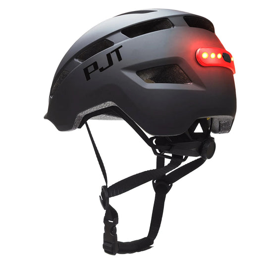 PJT Cycling Helmet with USB Rechargeable Tail Light – In-Mold Mountain & Road Bicycle Helmet for Men