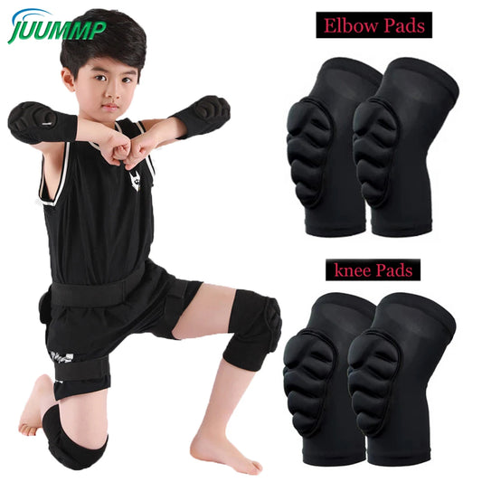 Thick Sponge Knee Pads & Elbow Sleeves for Kids Sports