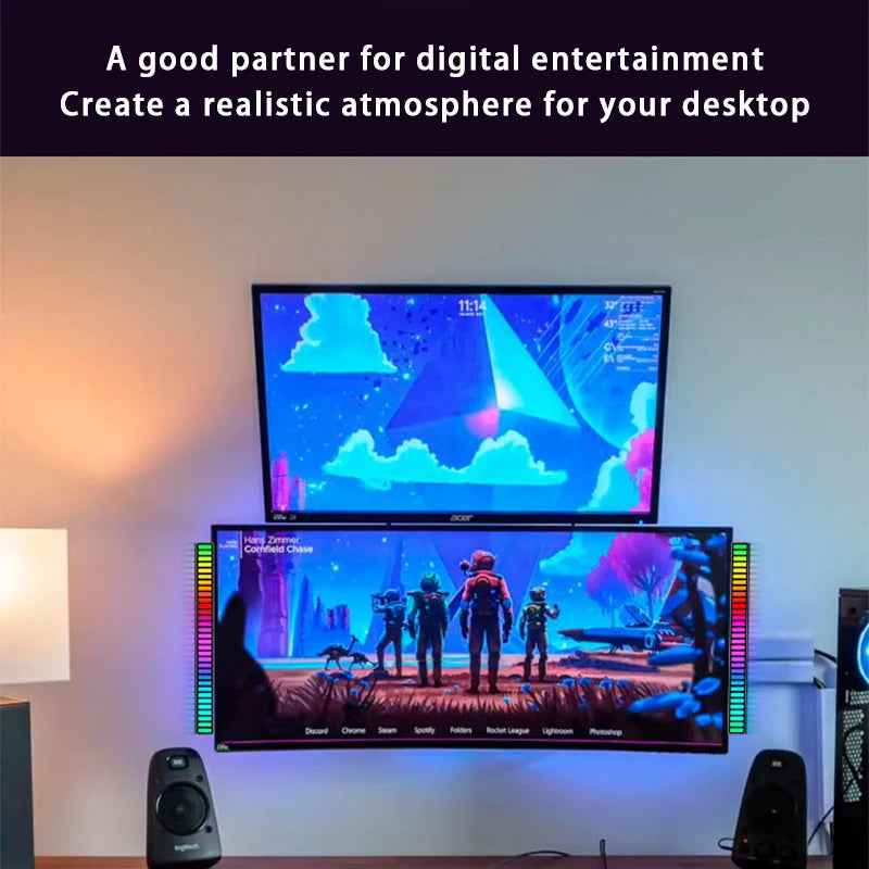 RGB Sound Control LED Lamp with APP for Desktop Ambient Light