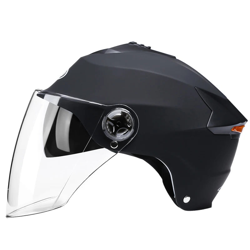 Motorcycle Helmet with LED Lights – Dual Visor Scooter & Bike Helmet for Men & Women