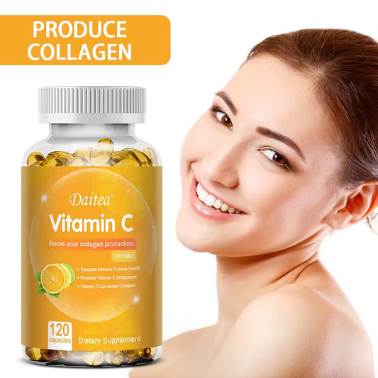 Vitamin C 2000mg, High Absorption, Immune & Collagen Booster