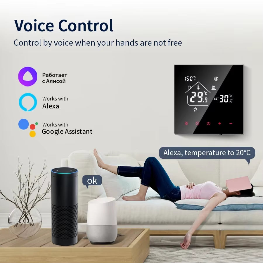 WiFi Smart Thermostat for Heating, Tuya & Alexa Compatible