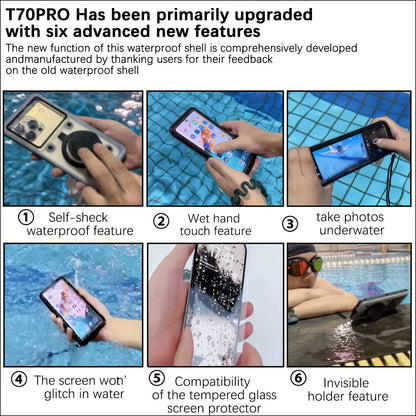 "Shockproof Waterproof Phone Case 6.9'' with Stand & Protection"