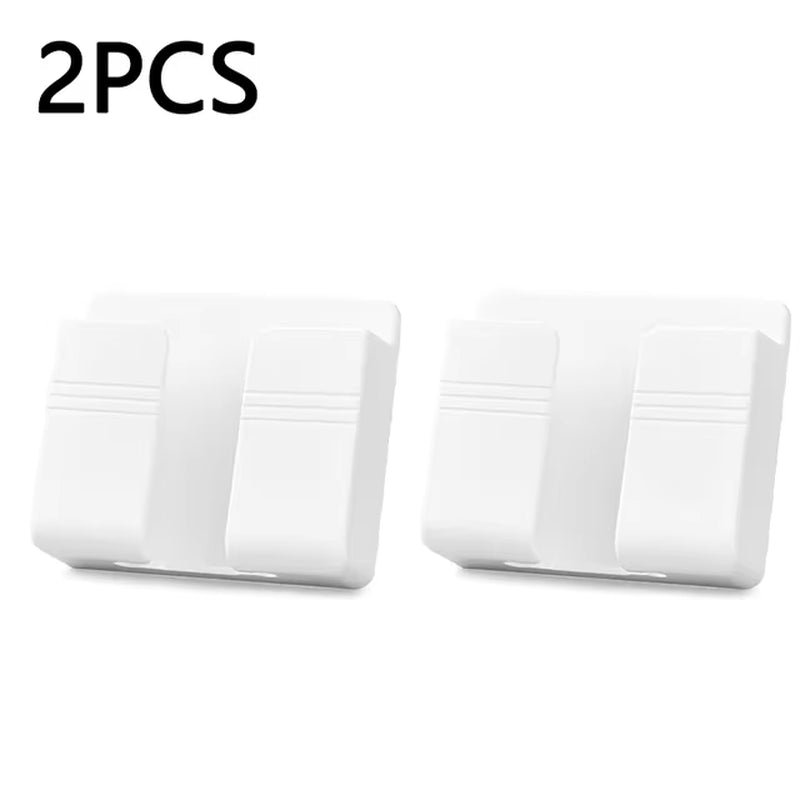 Wall Mounted Remote & Phone Holder with Charging Hook
