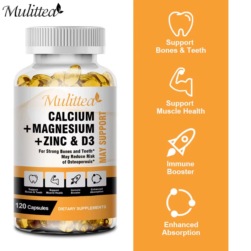 Calcium Magnesium Zinc with Vitamin D3 for Bone & Nerve Health