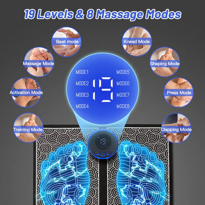 EMS Electric Foot Massager Pad with USB Charging