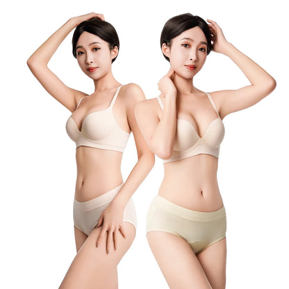 Women's Cotton Menstrual Underwear – Leakproof Medium-Waist Period Panties, Plus Sizes XL-6XL