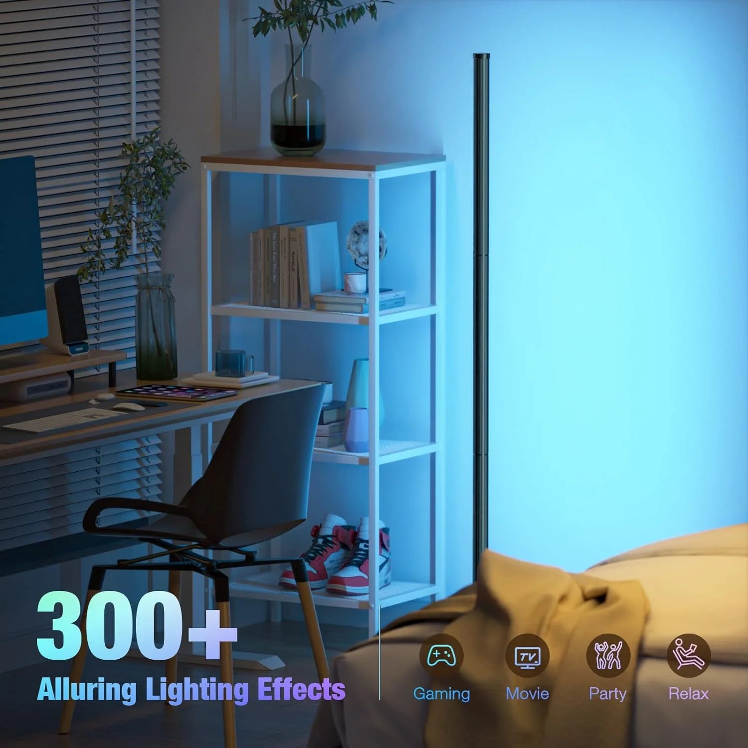 Smart RGB Floor Lamp with Music Sync & Remote Control