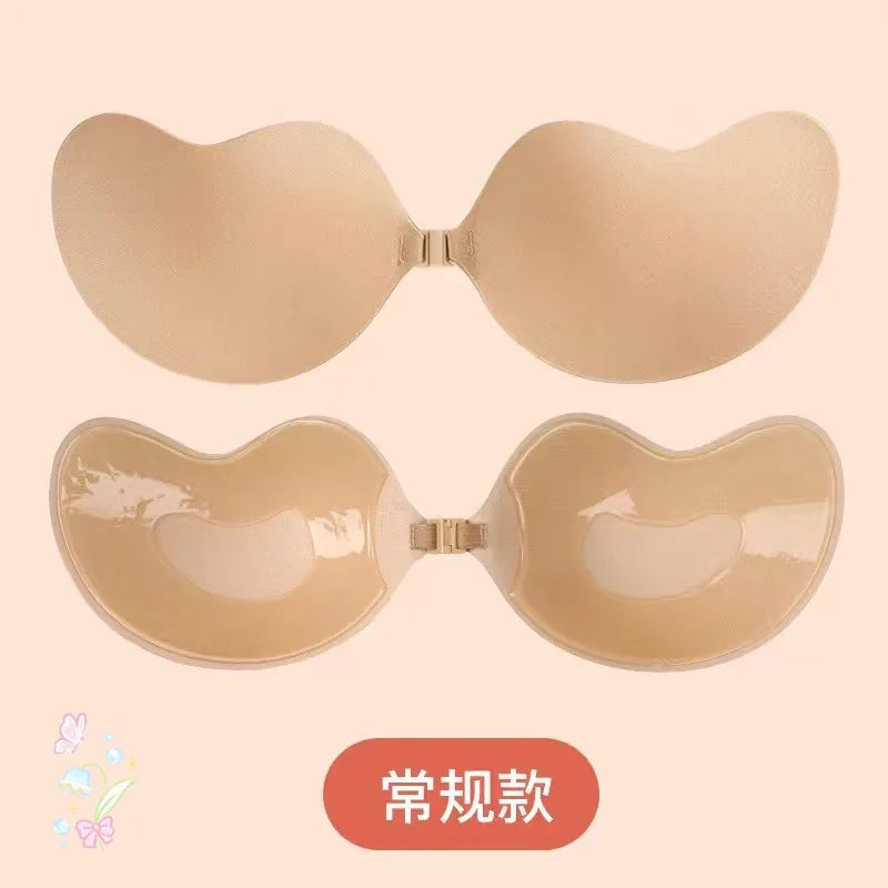 Invisible Strapless Adhesive Push-Up Bra – Seamless Backless Silicone Lingerie for Women