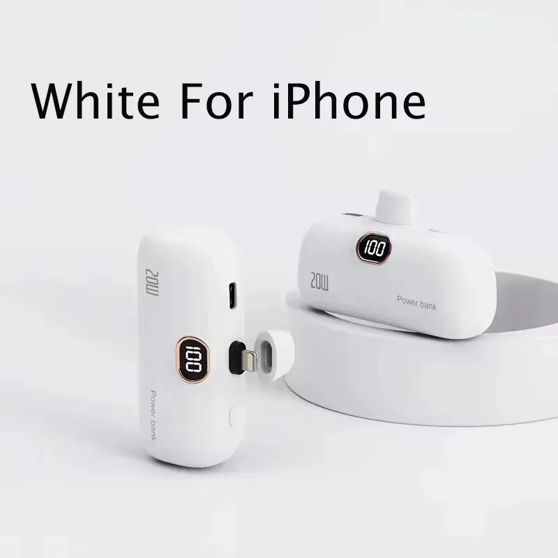Mini 30000mAh Power Bank Fast Charging for iPhone & Type-C