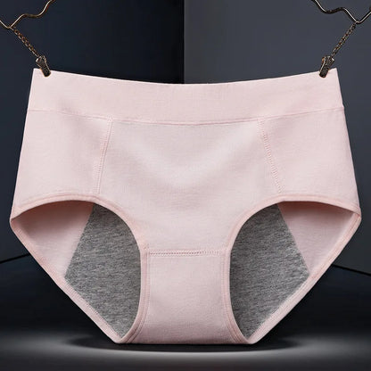 Women's Cotton Menstrual Underwear – Breathable Mid-Rise Period Panties for Comfort & Protection