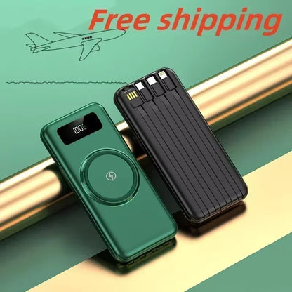 200000mAh Wireless Power Bank Fast Charging for Apple/Samsung