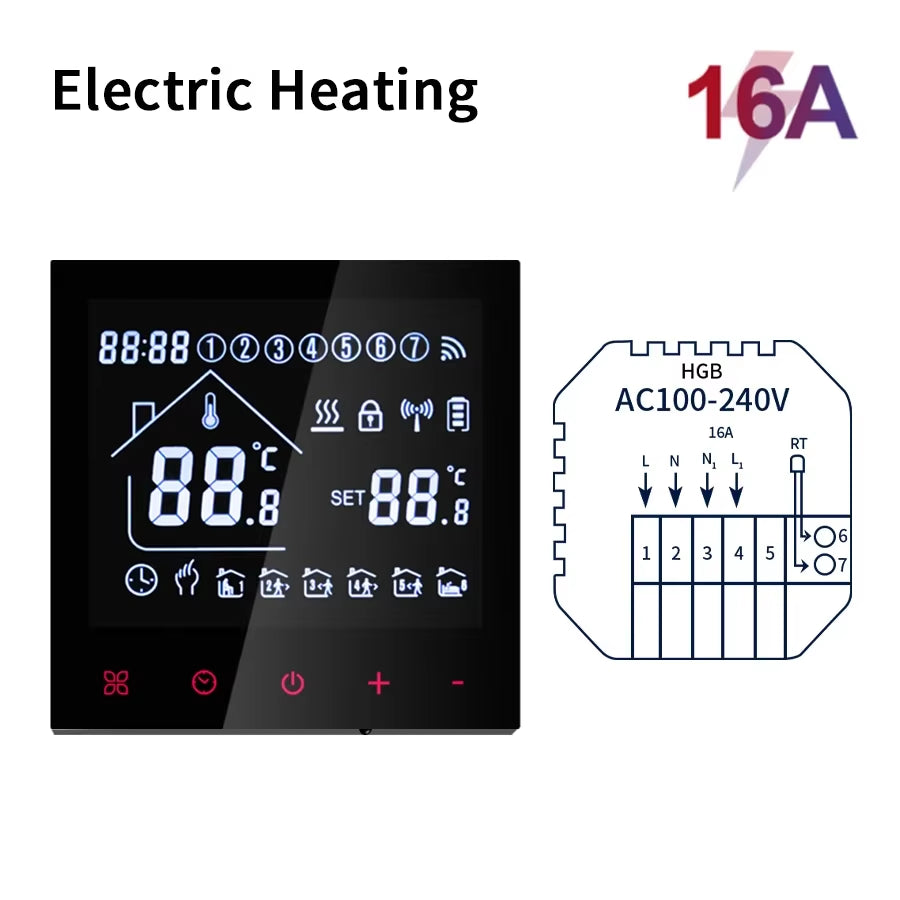 WiFi Smart Thermostat for Heating, Tuya & Alexa Compatible