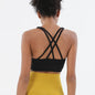 New Cross Back Nylon Yoga Top Women Sports Bra Quick Dry Workout Fitness Bra For Women Gym Running Breathable Underwear 25 Color