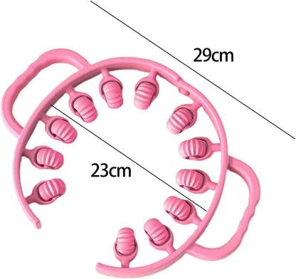 12-Wheel Handheld Leg Massager – Muscle Roller Tool