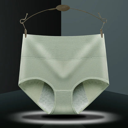High-Waist Cotton Menstrual Underwear – Full Coverage Leakproof Period Panties for Women