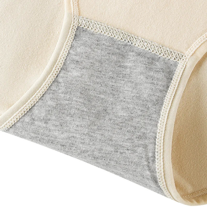 Women's Cotton Menstrual Underwear – Breathable Mid-Rise Period Panties for Comfort & Protection
