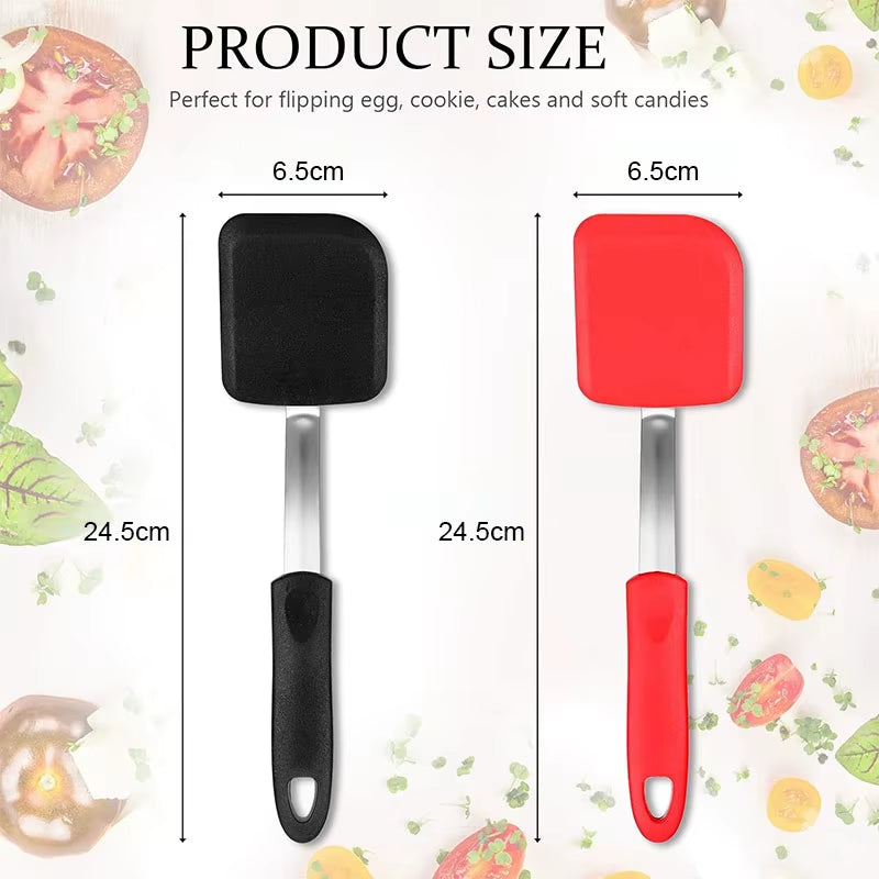 Heat-Resistant Silicone Cookie Spatula Turner - Mini Flipper